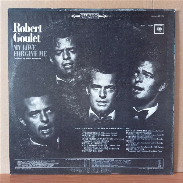 ROBERT GOULET – MY LOVE FORGIVE ME (1964) - LP 2.EL PLAK