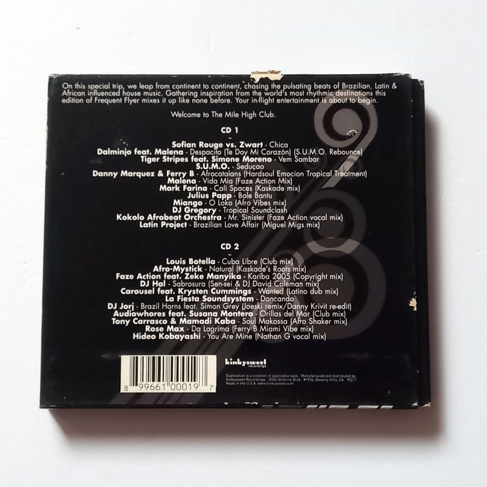 FREQUENT FLYER (MILE HIGH CLUB) - VARIOUS ARTISTS / SOFIAN ROUGE & ZWART, DALMINJO, TIGER STRIPES...(2005) - 2CD COMPILATION DIGIPAK SLIPCASE 2.EL