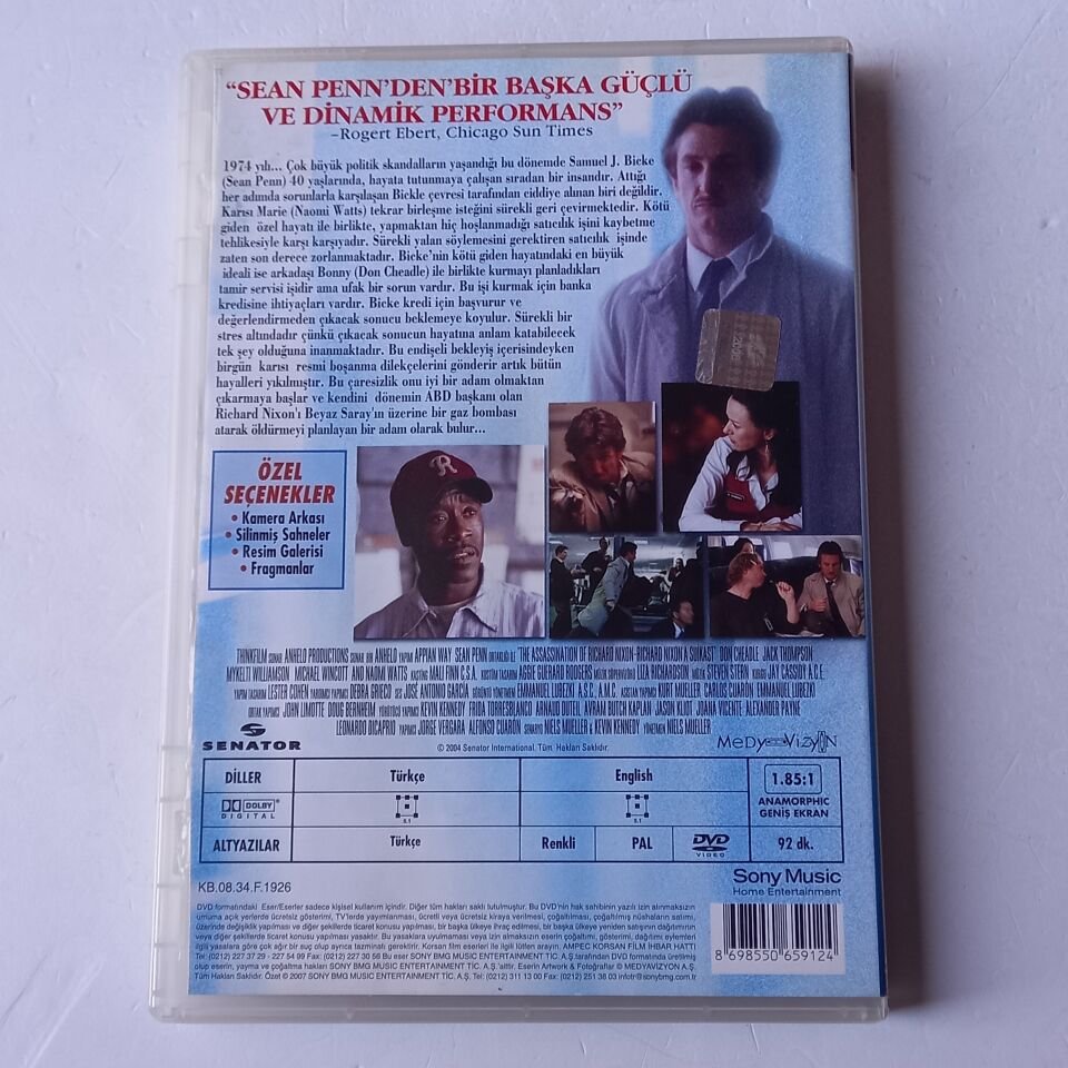 THE ASSASSINATION OF RICHARD NIXON - RICHARD NIXON\'A SUİKAST - DVD 2.EL