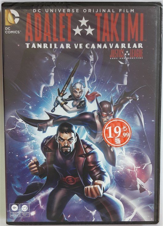 JUSTICE LEAGUE GODS AND MONSTERS - ADALET TAKIMI TANRILAR VE CANAVARLAR - DVD SIFIR DC COMICS