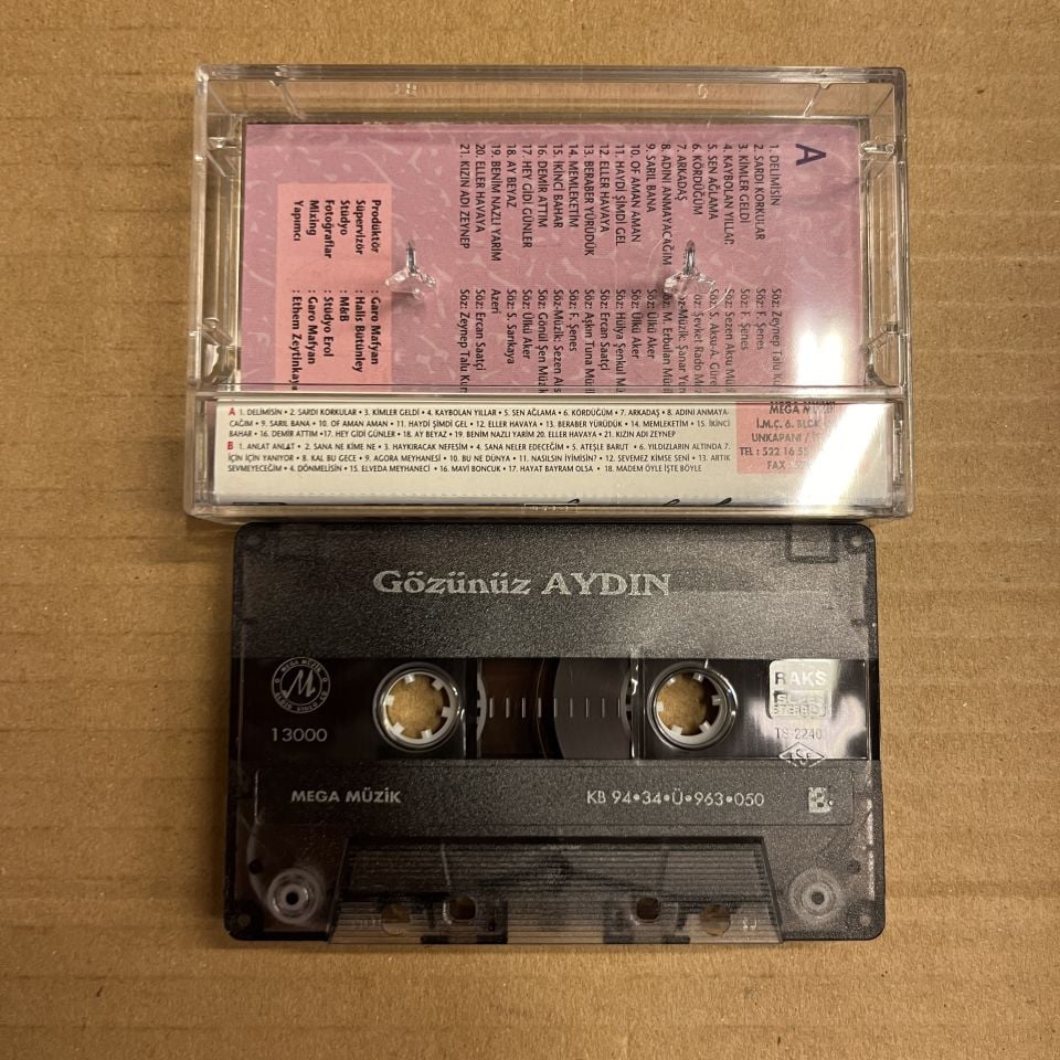 AYDIN / KUŞUM AYDIN - GÖZÜNÜZ AYDIN (1994) - İMZALI KASET 2.EL