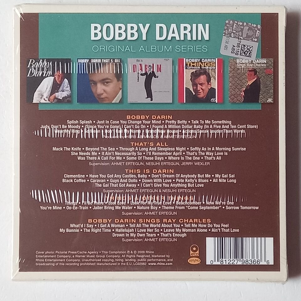 BOBBY DARIN – ORIGINAL ALBUM SERIES (2007) - CD CARDBOARD SLIPCASE AMBALAJINDA SIFIR