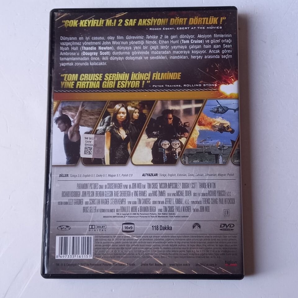 MISSION IMPOSSIBLE 2 / GÖREVİMİZ TEHLİKE 2 - TOM CRUISE - DVD 2.EL