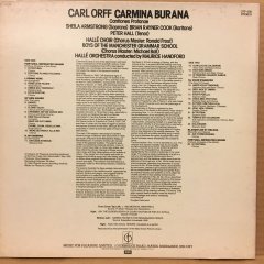 CARL ORFF CARMINA BURANA HALLE CHOIR 1982 2.EL PLAK