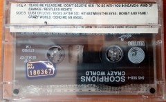 SCORPIONS - CRAZY WORLD (1992) YONCA CASSETTE MADE IN TURKEY ''NEW''