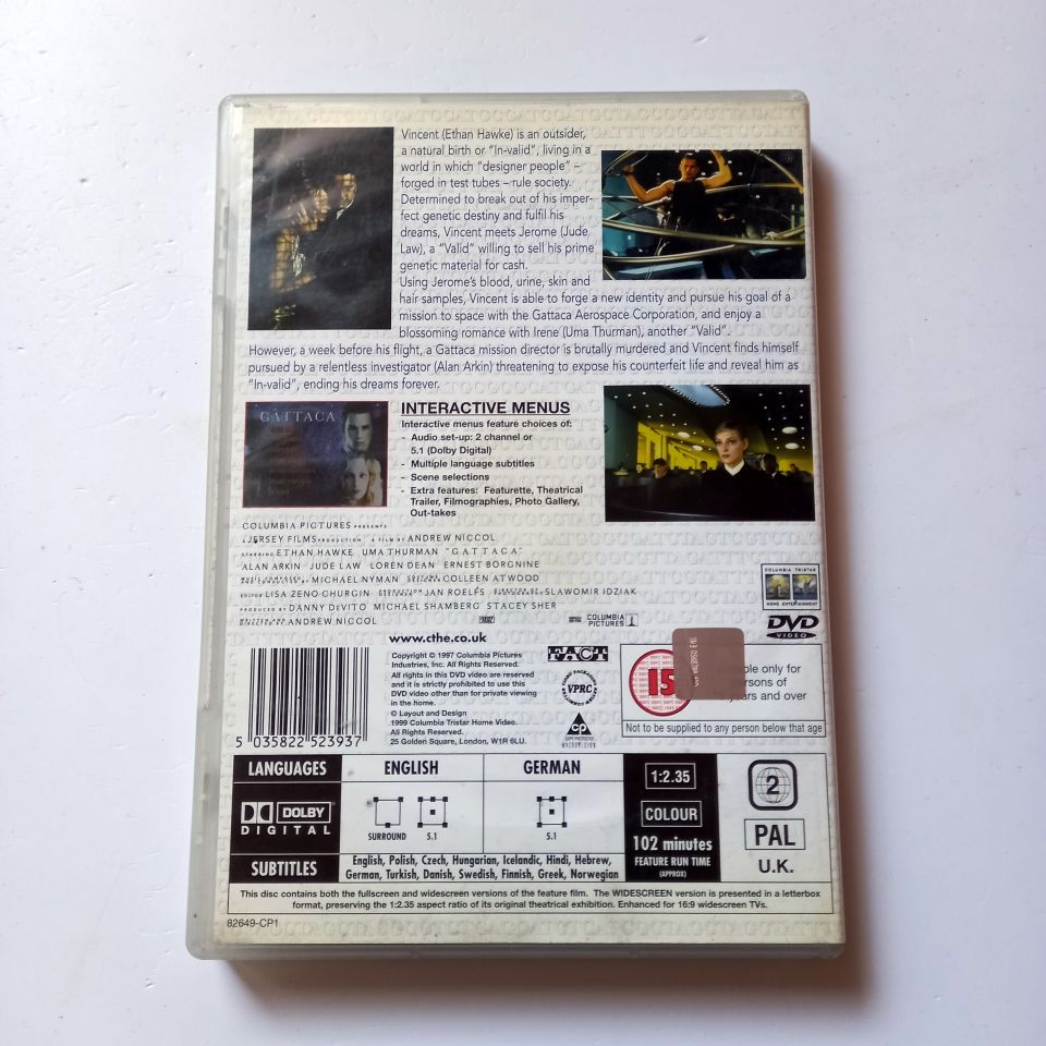 GATTACA - ETHAN HAWKE, UMA THURMAN, JUDE LAW - ANDREW NICCOL - DVD 2.EL