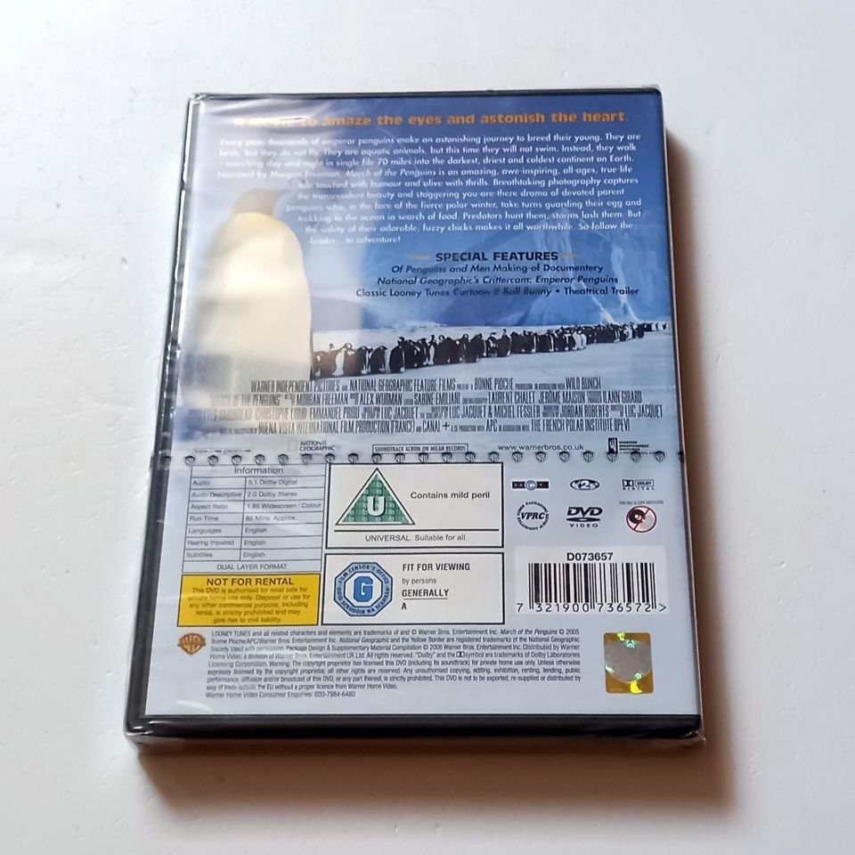 MARCH OF THE PENGUINS - SES.: MORGAN FREEMAN - DVD 2.BÖLGE TÜRKÇE ALTYAZI YOKTUR AMBALAJINDA SIFIR