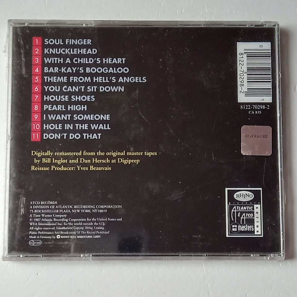 BAR-KAYS – SOUL FINGER (1967) - CD REISSUE REMASTERED AMBALAJINDA SIFIR