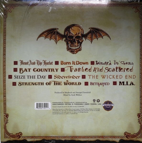 AVENGED SEVENFOLD – CITY OF EVIL (2005) - 2LP 2025 REISSUE 20TH ANNIVERSARY EDITION 180GR SIFIR PLAK