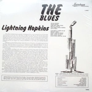 LIGHTNING HOPKINS – THE BLUES (1962) - LP REISSUE SIFIR PLAK