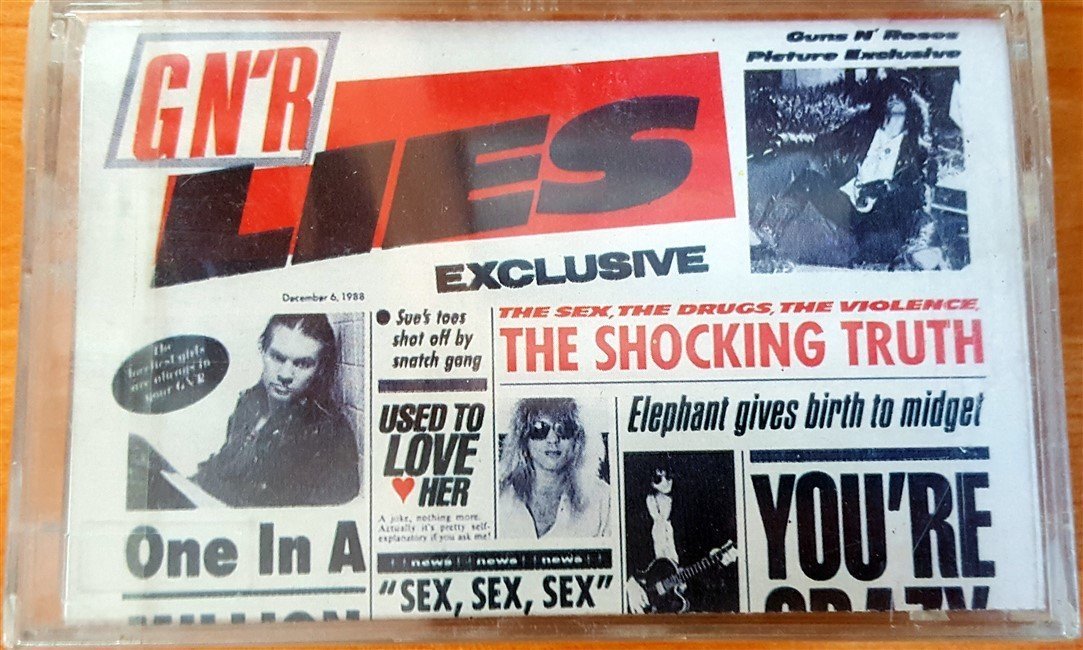 GUNS 'N' ROSES - G N 'R LIES (1994) RAKS CASSETTE MADE IN TURKEY ''NEW''