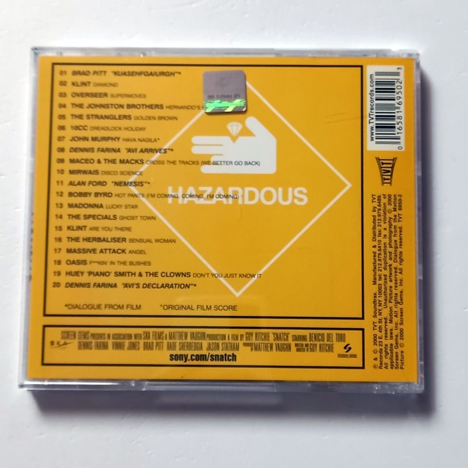 VARIOUS – SNATCH ORIGINAL FILM SOUNDTRACK (2001) - CD 2.EL