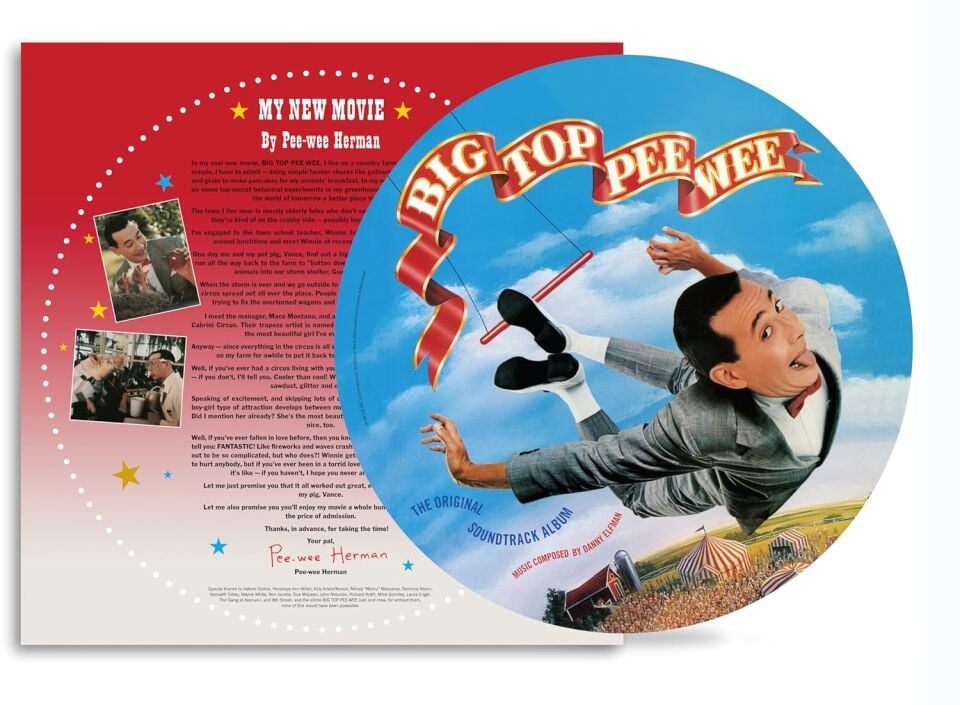 BIG TOP PEE WEE - SOUNDTRACK / MUSIC BY DANNY ELFMAN (1988) - LP 2025 RSD (RECORD STORE DAY) PICTURE DISC EDITION SIFIR PLAK