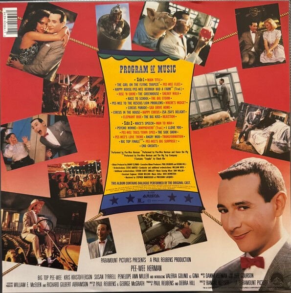 BIG TOP PEE WEE - SOUNDTRACK / MUSIC BY DANNY ELFMAN (1988) - LP 2025 RSD (RECORD STORE DAY) PICTURE DISC EDITION SIFIR PLAK