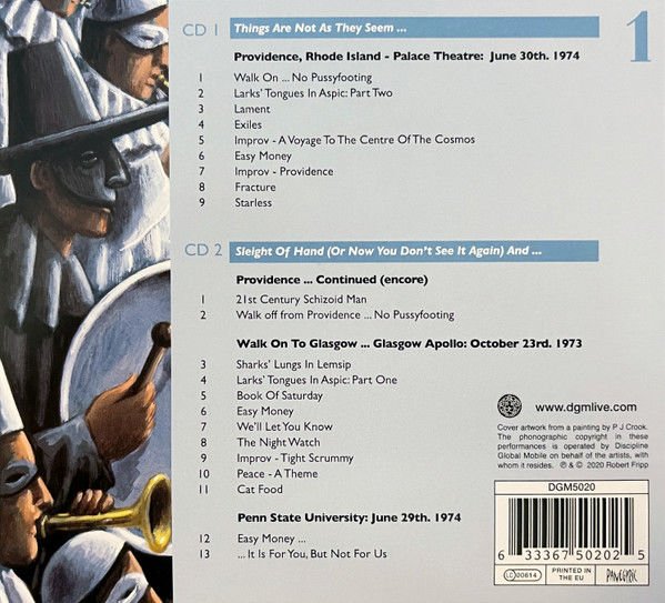 KING CRIMSON – THE GREAT DECEIVER 1 (LIVE 1973 - 1974) (2020) - DIGIPAK 2xCD SIFIR