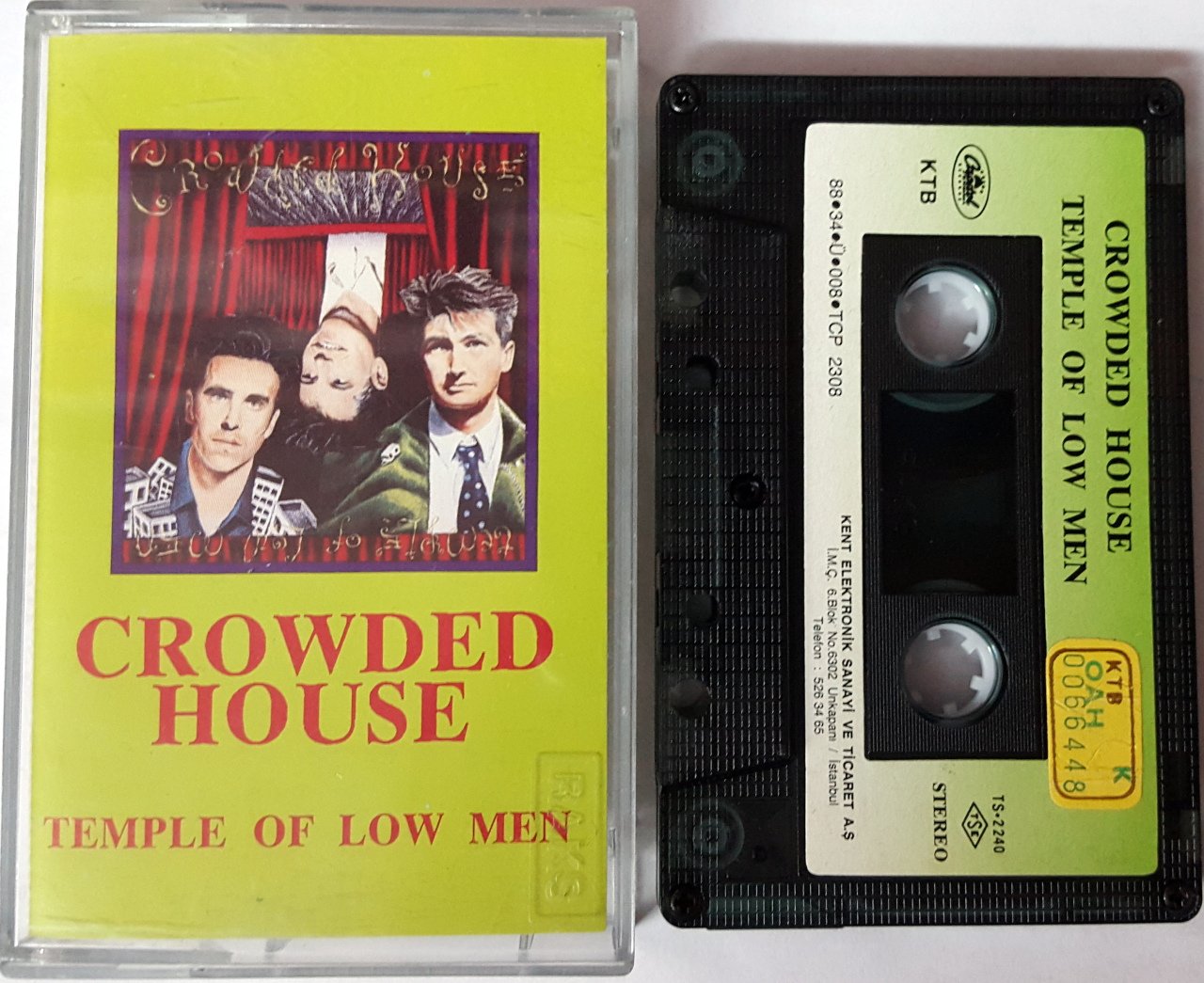 CROWDED HOUSE - TEMPLE OF LOW MEN (1988) KENT CASSETTE MADE IN TURKEY ''USED''
