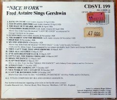 FRED ASTAIRE - SINGS GERSHWIN / NICE WORK CD 2.EL