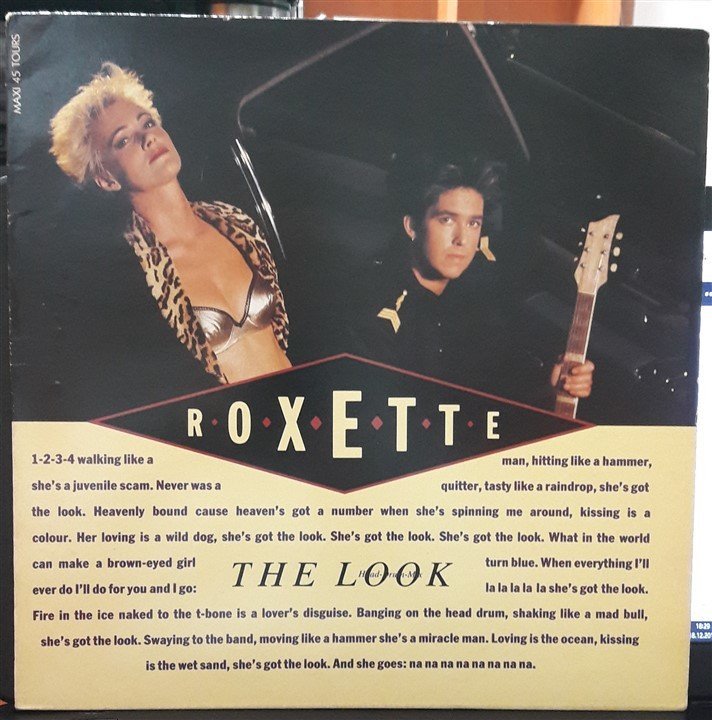 ROXETTE - THE LOOK (1988) - 12'' MAXI SINGLE PLAK 2.EL