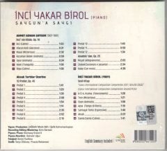 İNCİ YAKAR BİROL - SAYGUN'A SAYGI (2021) - CD SIFIR