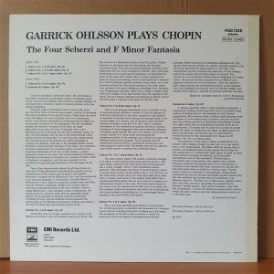 GARRICK OHLSSON PLAYS CHOPIN / THE FOUR SCHERZI & F MINOR FANTASIA (1974) - LP 2.EL PLAK