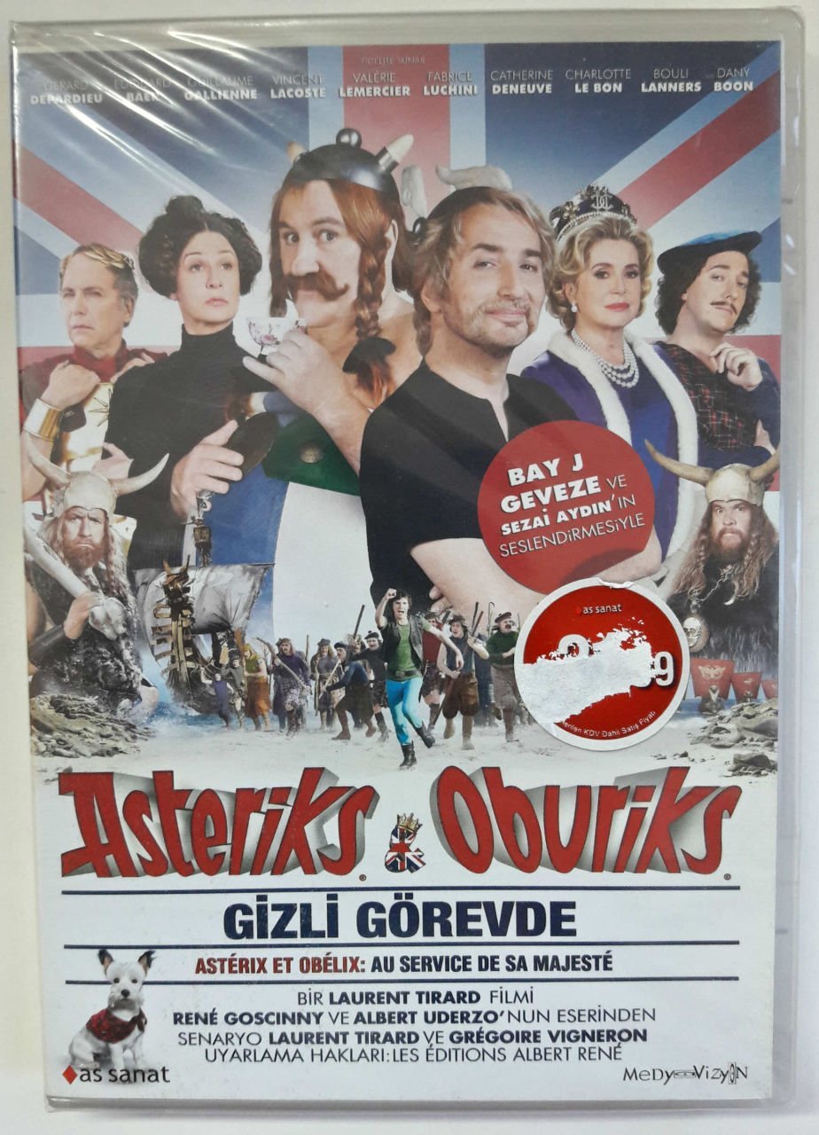 ASTERİKS OBURIKS GİZLİ GÖREVDE - ASTÉRIX ET OBELIX AU SERVICE DE SA MAJESTE - GÉRARD DEPARDIEU - EDOUARD BAER - DVD SIFIR
