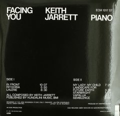 KEITH JARRETT - FACING YOU (1972) - LP ECM RECORDS SIFIR PLAK