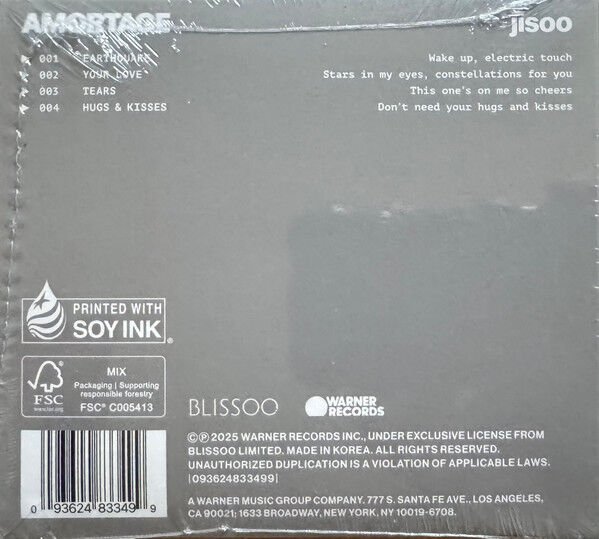 JISOO – AMORTAGE (2025) - CD DIGISLEEVE AMBALAJINDA SIFIR