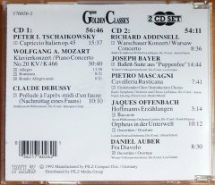 GOLDEN CLASSICS / ADDINSELL, AUBER, DEBUSSY, MOZART, OFFENBACH, TSCHAIKOWSKY (1992) - 2CD 2.EL