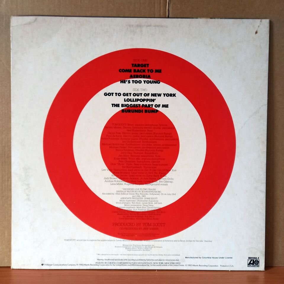 TOM SCOTT – TARGET (1983) - LP 2.EL PLAK