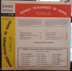 MUSIQUE FOLKLORIQUE DE MONDE TURQUIE - PLAK 2.EL