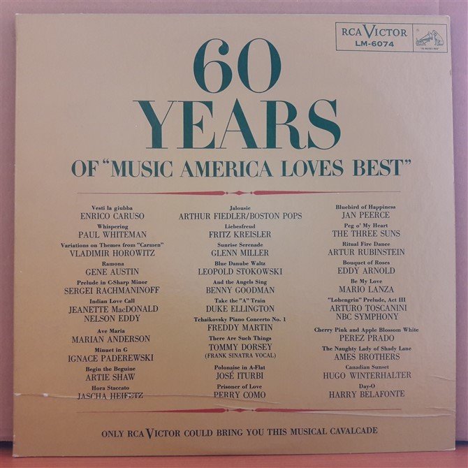 60 YEARS OF MUSIC AMERICA LOVES BEST - 2LP 2.EL PLAK