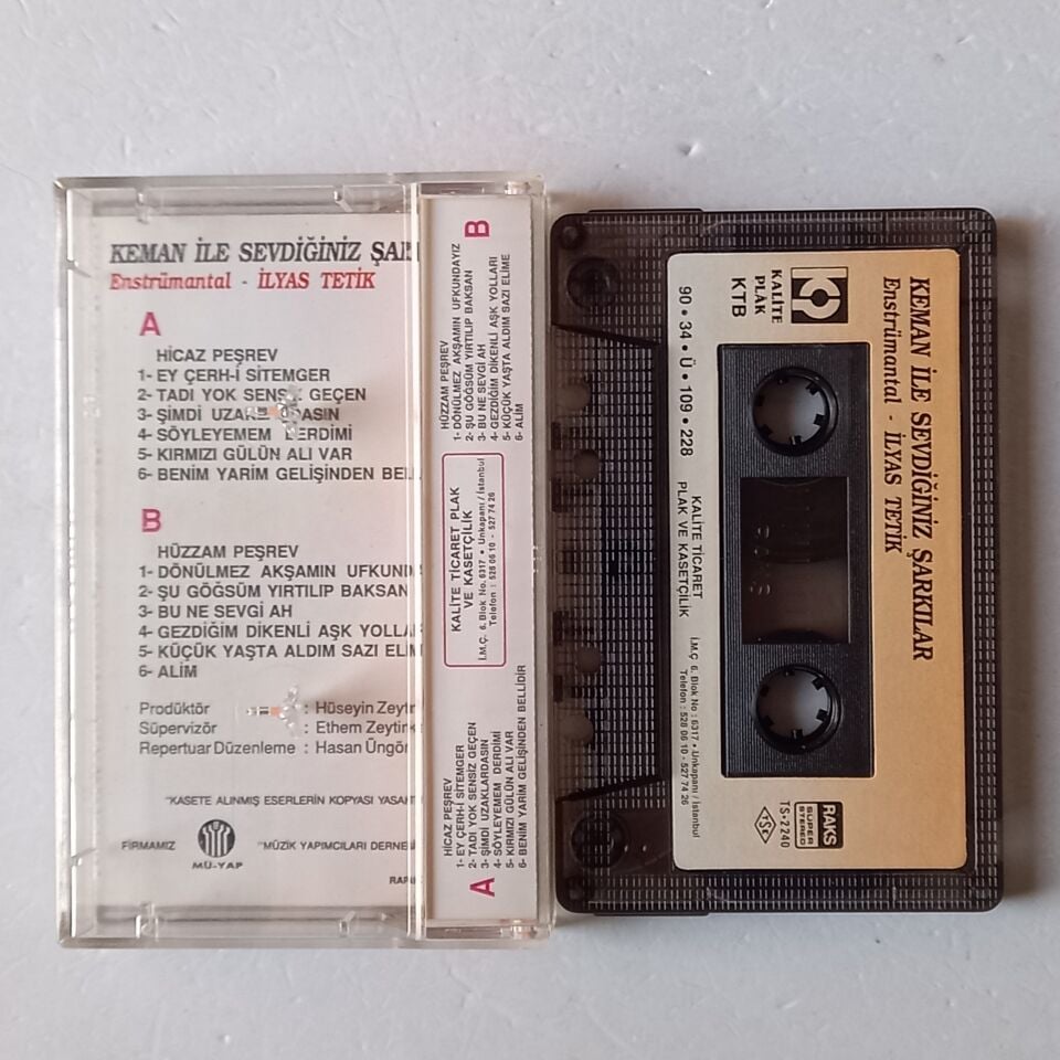 KEMAN İLE SEVDİĞİNİZ ŞARKILAR - İLYAS TETİK (1990) - KASET 2.EL