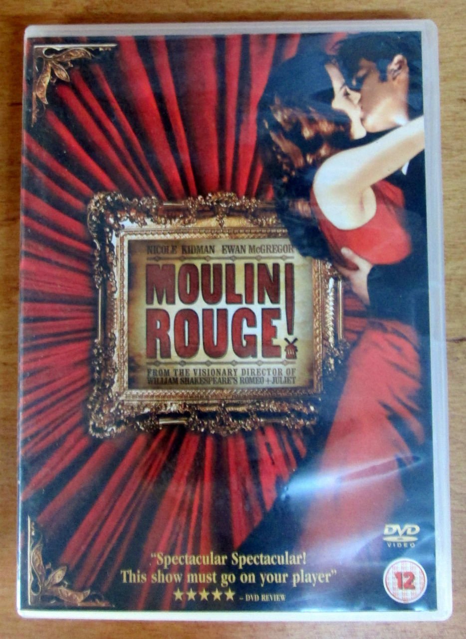 MOULIN ROUGE (2001) - KIRMIZI DEĞİRMEN - NICOLE KIDMAN - EWAN McGREGOR - BAZ LUHRMANN - DVD 2.EL