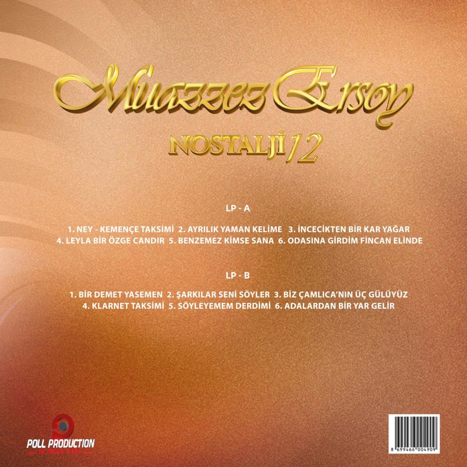 MUAZZEZ ERSOY - NOSTALJİ VOL 12 (2000) - LP 2024 BASIM SIFIR PLAK