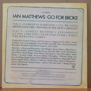 IAN MATTHEWS - GO FOR BROKE (1976) - LP 2.EL PLAK