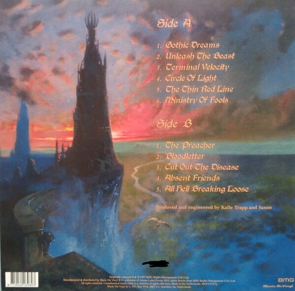 SAXON - UNLEASH THE BEAST (1997) - LP 180GR 2025 REDCOLOURED & NUMBERED LIMITED EDITION SIFIR PLAK