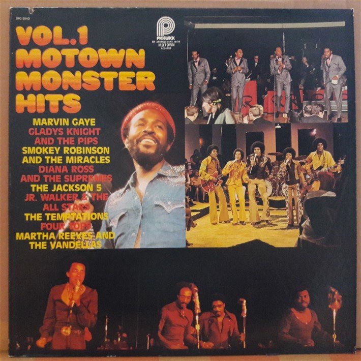 VOL.1 MOTOWN MONSTER HITS - MARVIN GAYE, GLADYS KNIGHT, DIANA ROSS, JACKSON5...- PLAK 2.EL