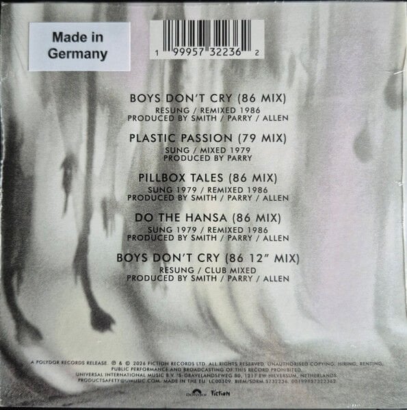THE CURE – BOYS DON'T CRY / 86 MIX (2026) - CD SINGLE AMBALAJINDA SIFIR