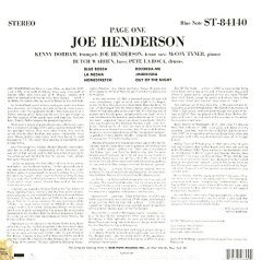 JOE HENDERSON - PAGE ONE (1963) - LP BLUE NOTE 2015 EDITION SIFIR PLAK