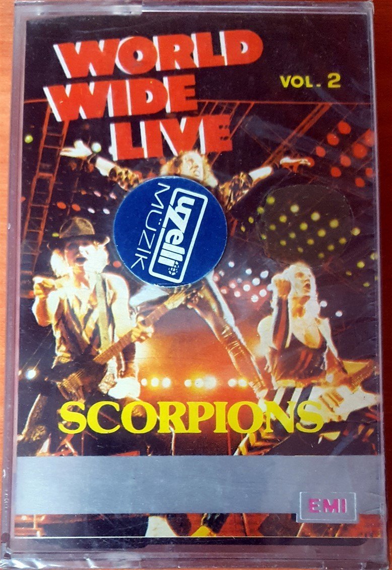SCORPIONS - WORLD WIDE LIVE VOL. 2 (1988) KENT CASSETTE MADE IN TURKEY ''NEW'' PAPER LABEL