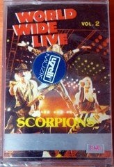 SCORPIONS - WORLD WIDE LIVE VOL. 2 (1988) KENT CASSETTE MADE IN TURKEY ''NEW'' PAPER LABEL