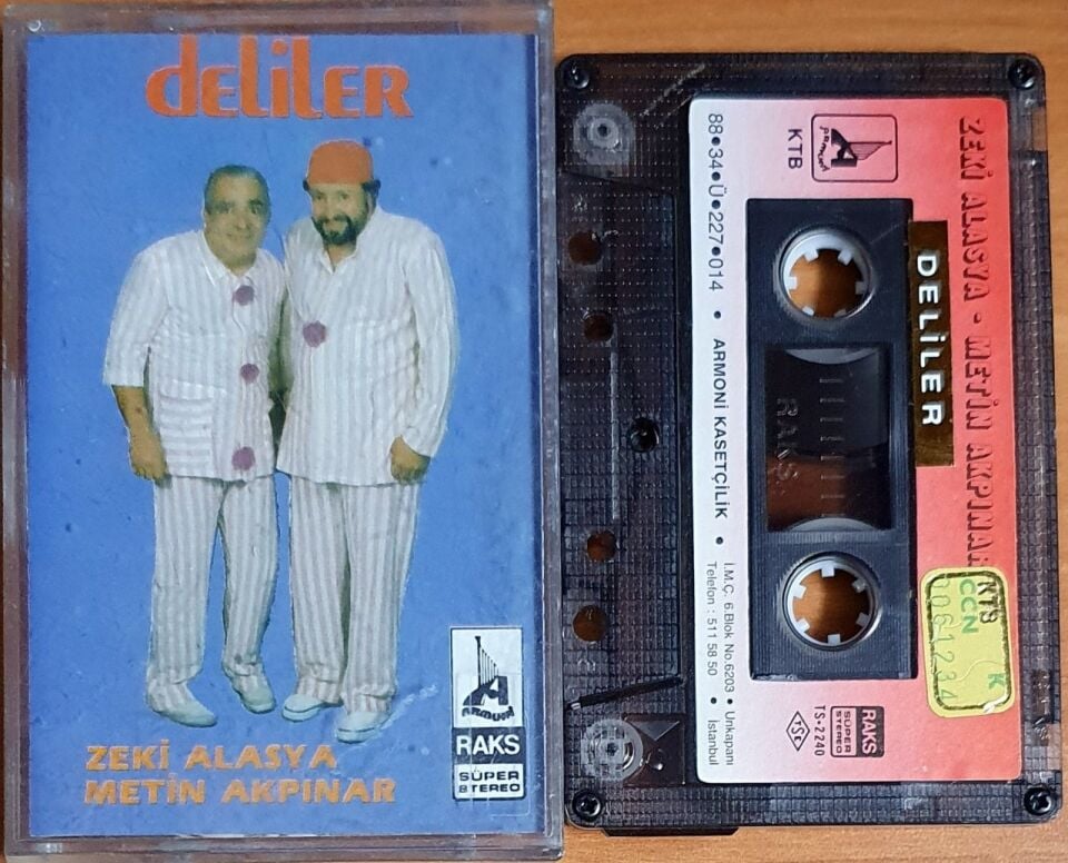 DELİLER / ZEKİ ALASYA, METİN AKPINAR (1988) - KASET ARMONİ 2.EL