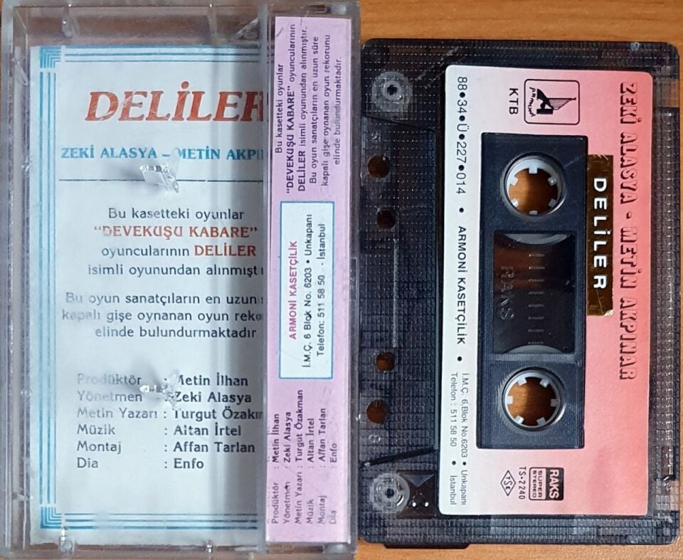 DELİLER / ZEKİ ALASYA, METİN AKPINAR (1988) - KASET ARMONİ 2.EL