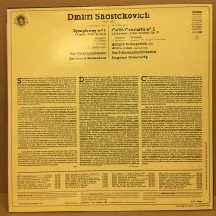 SHOSTAKOVICH CELLO CONCERTO ROSTROPOVICH SYM.NO.1 BERNSTEIN 2.EL PLAK