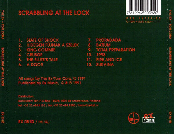 THE EX + TOM CORA – SCRABBLING AT THE LOCK (1991) - CD AMBALAJINDA SIFIR