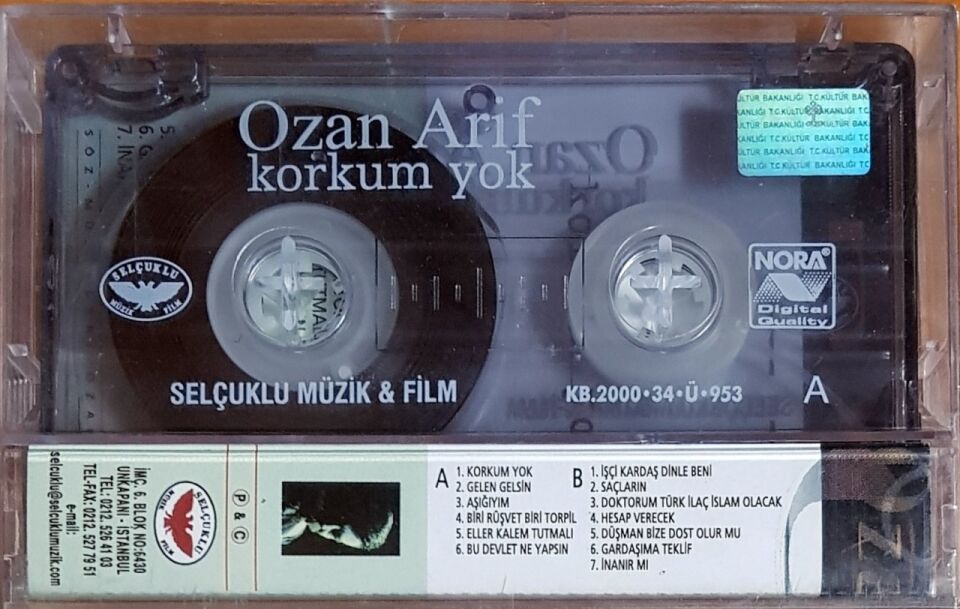 OZAN ARİF - KORKUM YOK (2000) SELÇUKLU MÜZİK KASET SIFIR