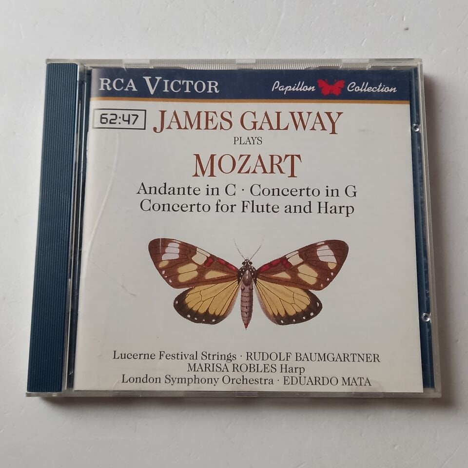 JAMES GALWAY PLAYS MOZART – ANDANTE IN C, CONCERTO IN G, CONCERTO FOR FLUTE AND HARP (1988) - CD 2.EL