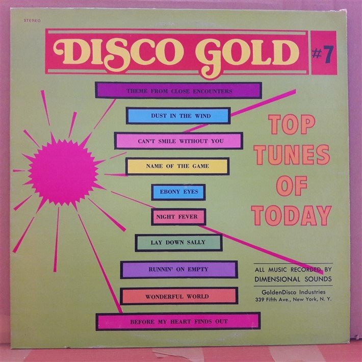 DISCO GOLD #7 - TOP TUNES OF TODAY - LP PLAK 2.EL