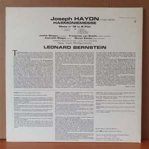 HAYDN: HARMONIEMESSE / NEW YORK PHILHARMONIC, LEONARD BERNSTEIN (1975) - LP 2.EL PLAK