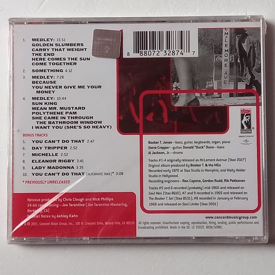 BOOKER T. & THE M.G.\'S – MCLEMORE AVENUE (1970) - CD REMASTERED 2011 REISSUE AMBALAJINDA SIFIR